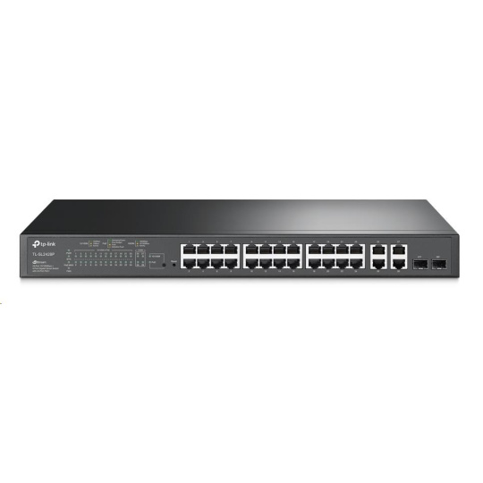 TP-Link OMADA switch SL2428P (24x100Mb/s, 2xGbE, 2GbE/2xSFP combo, 24xPoE+, 250W)