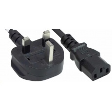 Manhattan nabíjecí kabel, Power Cord UK 3-pin, C13 to BS 1363 (UK plug), 1.8m, černá