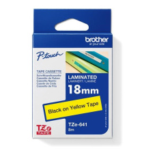 BROTHER TZE641 - kazeta TZ šířky 18mm, laminovaná TZE-641, žlutá/černé písmo BROTHER TZE641 - kazeta TZ šířky 18mm, laminovaná TZE-641, žlutá/černé písmo