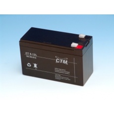 Baterie - CTM CT 12-9L (12V/9Ah - Faston 250), životnost 5let