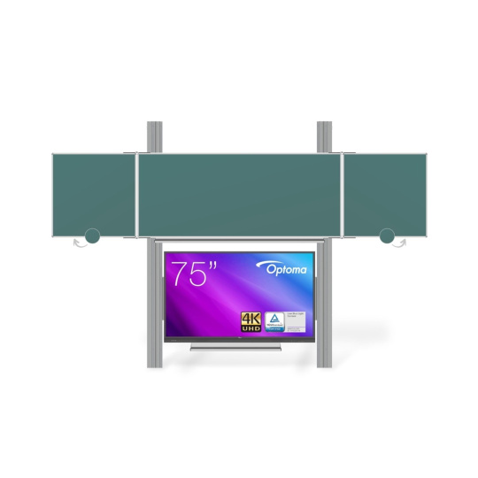 OPTOMA EKOTAB Pylon 290 s přední tabulí TRIPTYCH K 240x100 ZZZZZ pro LCD 75" Optoma 3751RK