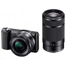 SONY Alfa5000 fotoaparát, 20.4MPix + 16-50mm + 55-210mm - černý SONY Alfa5000 fotoaparát, 20.4MPix + 16-50mm + 55-210mm - černý