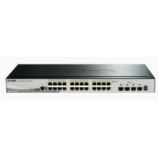 D-Link DGS-1510-28X 28-Port Gigabit Stackable Smart Managed Switch, 24x gigabit RJ45, 4x 10G SFP+