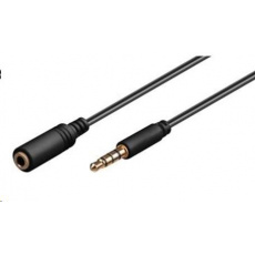 PREMIUMCORD Kabel Jack 3,5mm 4 pinový M/F 1m pro Apple iPhone, iPad, iPod PREMIUMCORD Kabel Jack 3,5mm 4 pinový M/F 1m pro Apple iPhone, iPad, iPod