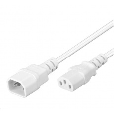 PREMIUMCORD Prodlužovací kabel síť 230V, C13-C14, bílý 1m PREMIUMCORD Prodlužovací kabel síť 230V, C13-C14, bílý 1m