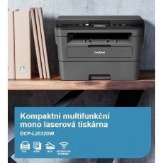 BROTHER multifunkce laserová DCP-L2532DW - A4, 30ppm, 64MB, 600x600copy, USB 2.0, 250listů, WIFI, DUPLEX BROTHER multifunkce laserová DCP-L2532DW - A4, 30ppm, 64MB, 600x600copy, USB 2.0, 250listů, WIFI, DUPLEX