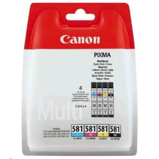 Canon CARTRIDGE CLI-581 BK/C/M/Y 4 x 5,6ml PHOTO VALUE pro TS615x, TS6250, TS705, TS825x, TS915x