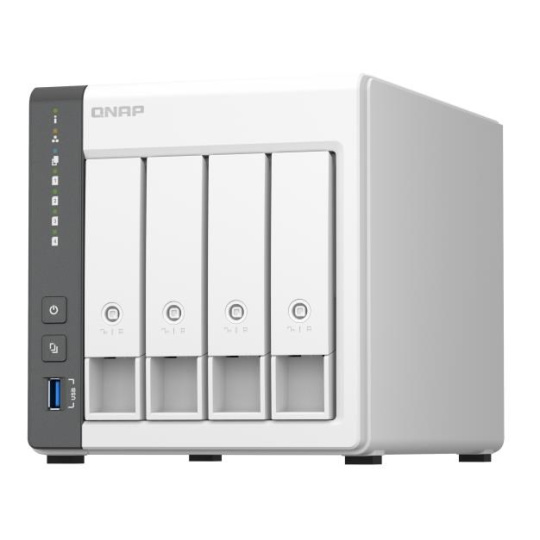 QNAP TS-433-4G 4-bay desktop NAS, 4-core ARM, 4GB RAM, 4xSATA, 1x 2.5GbE, 1x GbE, 3x USB