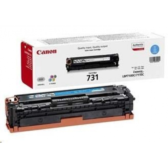 Canon TONER CRG-731C azurová pro i-SENSYS LBP7100Cn, LBP7110Cw, MF623Cn, MF628Cw, MF8230Cn, MF8280Cw (1 500 str.)