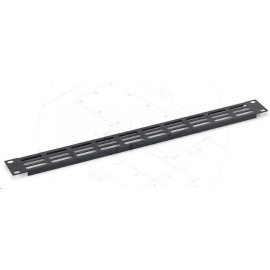 TRITON 19" záslepka 1U perforovaná oválem 36 x 6 mm, černá