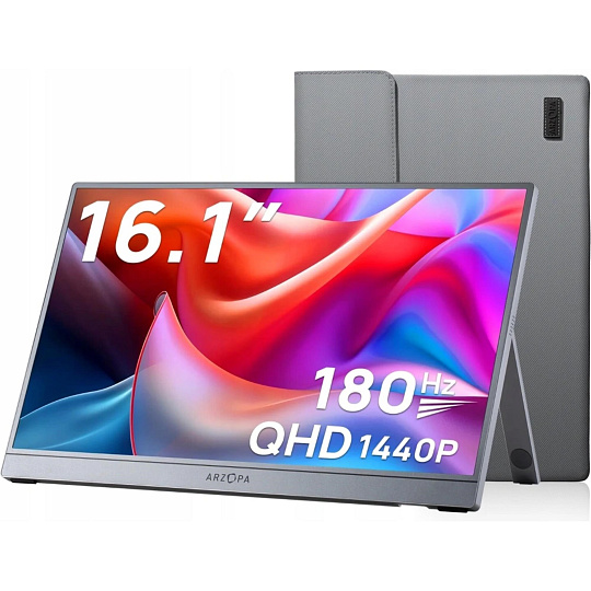 Arzopa Z3FC Portable Monitor 16.1" 180hz IPS 2K 1440P Metal Housing Přenosný monitor + pouzdro Arzopa Z3FC Portable Monitor 16.1" 180hz IPS 2K 1440P Metal Housing Přenosný monitor + pouzdro