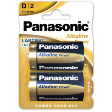 BAZAR - PANASONIC Alkalické baterie Alkaline Power LR20APB/2BP D 1,5V (Blistr 2ks) - Poškozený obal (Komplet)