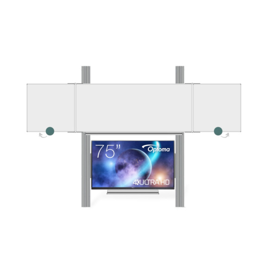 OPTOMA EKOTAB Pylon 290 s přední tabulí TRIPTYCH K 240x100 ZBBBZ pro LCD 75" Optoma 5752RK