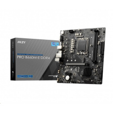 MSI MB Sc LGA1700 PRO B660M-E DDR4, Intel B660, 2xDDR4, 1xHDMI, 1xVGA, mATX MSI MB Sc LGA1700 PRO B660M-E DDR4, Intel B660, 2xDDR4, 1xHDMI, 1xVGA, mATX