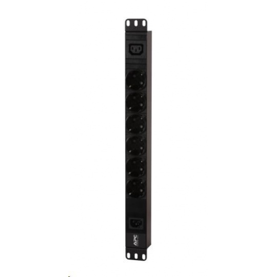 APC Easy PDU, Basic, 1U, 10A, 230V, (6) Schuko & (1) C13, IEC C14 (2.5m)