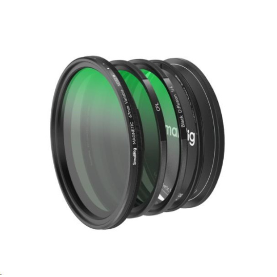 SmallRig 4726 5-in-1 Attachable Filter Kit VND 2-32 & CPL & 1/4 Effect Black Mist (67mm)