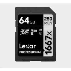 Lexar SDXC Pro 1667X UHS-II U3 R250/W120 (V60) 64GB