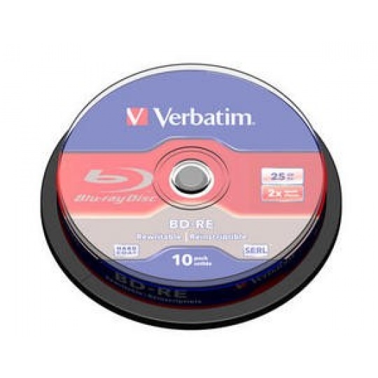 VERBATIM BD-RE SL(10-pack)Blu-Ray/spindle/2x/25GB