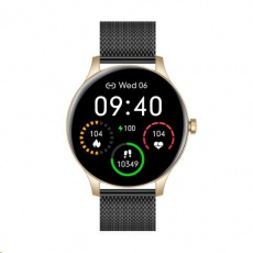 Garett Smartwatch Classy zlato-černá, ocel Garett Smartwatch Classy zlato-černá, ocel
