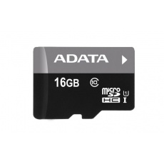 ADATA MicroSDHC karta 16GB UHS-I Class 10 + SD adaptér, Premier