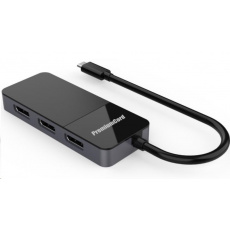 PremiumCord USB-C (DP1.4) na 3x DP1.4 MST 8K Adapter extended, mirror, duplicate režimy zobrazení na třech monitorech PremiumCord USB-C (DP1.4) na 3x DP1.4 MST 8K Adapter extended, mirror, duplicate režimy zobrazení na třech monitorech