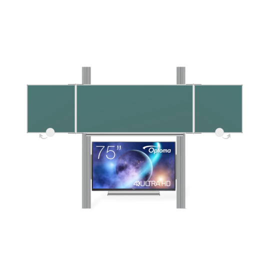 OPTOMA EKOTAB Pylon 290 s přední tabulí TRIPTYCH K 240x100 BZZZB pro LCD 75" Optoma 5752RK