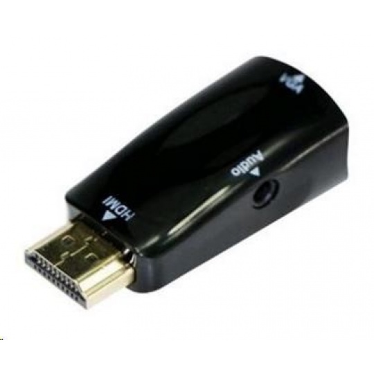 GEMBIRD Redukce HDMI - VGA+Audio (M/F, černá)