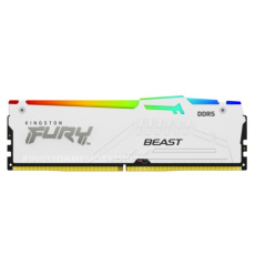 KINGSTON DIMM DDR5 64GB (Kit of 4) 5600MT/s CL40 FURY Beast White RGB XMP KINGSTON DIMM DDR5 64GB (Kit of 4) 5600MT/s CL40 FURY Beast White RGB XMP
