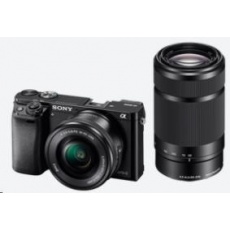 SONY Alfa6000 fotoaparát, 24.3MPix + 16-50mm + 55-210mm - černý SONY Alfa6000 fotoaparát, 24.3MPix + 16-50mm + 55-210mm - černý