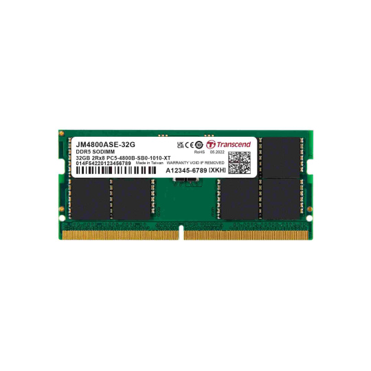 TRANSCEND SODIMM DDR5 32GB 4800MHz JM 2Rx8 2Gx8 CL40 1.1V