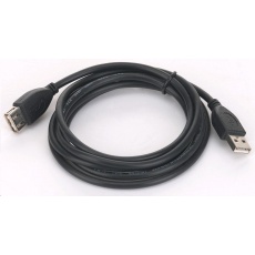 GEMBIRD Kabel USB 2.0 A-A prodlužovací 3m Professional (černý, zlacené kontakty)