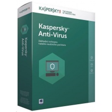 Kaspersky Anti-Virus 2019 CZ, 3PC, 1 rok, obnovení licence, elektronicky Kaspersky Anti-Virus 2019 CZ, 3PC, 1 rok, obnovení licence, elektronicky