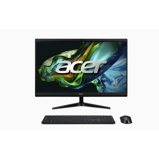 ACER PC AiO AspireC24-1800, i3-1305U,23,8" FHD,8GB,512GB M.2 SSD,IrisXe,ESHELL,USB KB+mouse,black