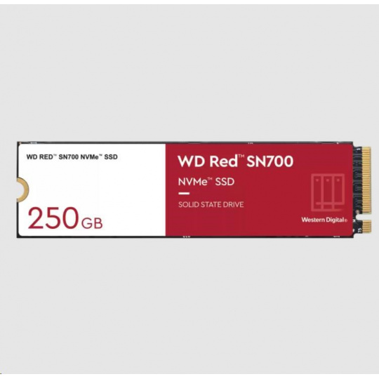 WD RED SSD NVMe 250GB PCIe SN700, Geb3 8GB/s, (R:3100/W:1600 MB/s) TBW 500