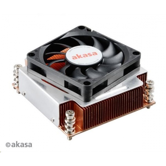 AKASA chladič CPU AK-CC6502BT01 pro Intel LGA 2011, měděné jádro, 70mm PWM ventilátor, pro 2U skříně