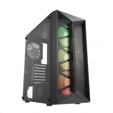Fortron skříň Midi Tower CMT211A Black, A.RGB, průhledná bočnice Fortron skříň Midi Tower CMT211A Black, A.RGB, průhledná bočnice