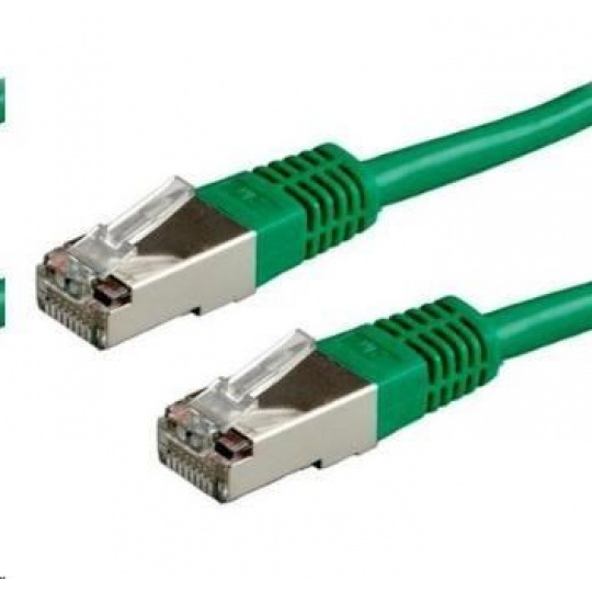 Patch kabel Cat6A, S-FTP - 0,30m, zelený