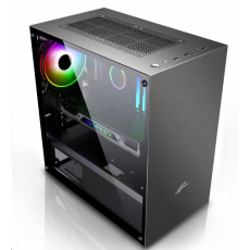 EVOLVEO M4, case mATX, 1x120mm PWM ventilátor, průhledná bočnice, černá EVOLVEO M4, case mATX, 1x120mm PWM ventilátor, průhledná bočnice, černá