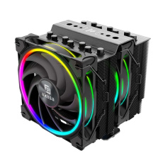 AKASA chladič CPU SOHO H7 Dual Tower RGB, 2x 120mm, LGA1700, AM5