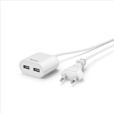 Hama dvojitá síťová nabíječka USB s kabelem 1,9m, 2,4A Hama dvojitá síťová nabíječka USB s kabelem 1,9m, 2,4A