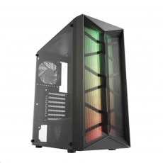 Fortron skříň Midi Tower CMT211 Black, A.RGB, průhledná bočnice Fortron skříň Midi Tower CMT211 Black, A.RGB, průhledná bočnice