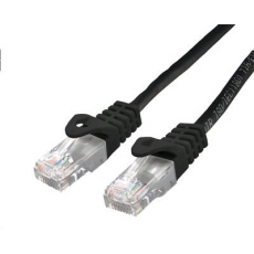 C-TECH kabel patchcord Cat6, UTP, černý, 1m