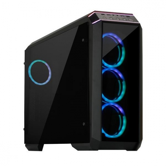 CHIEFTEC skříň Miditower STALLION II, GP-02-OP Black, 4x RGB Rainbow Fan, 2 x USB 3.0/1x USB 2.0, side glass