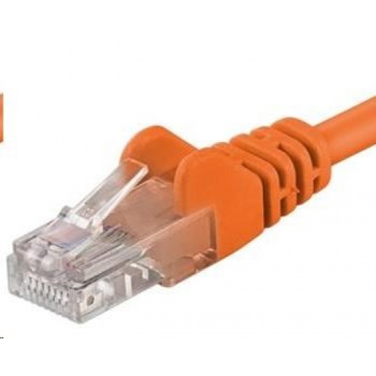 PREMIUMCORD Patch kabel UTP RJ45-RJ45 CAT5e 7m oranžová