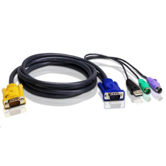 ATEN KVM sdružený kabel k CS-82U,84U,CL-5808, 5816 USB + PS/2, 3m