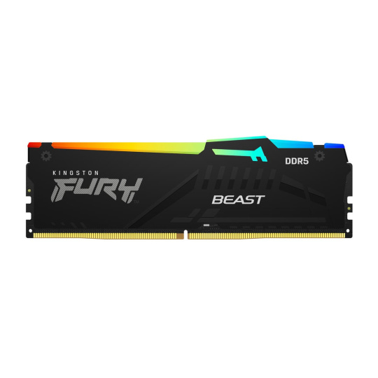 KINGSTON DIMM DDR5 16GB 6400MT/s CL32 Non-ECC FURY Beast RGB XMP, Černá