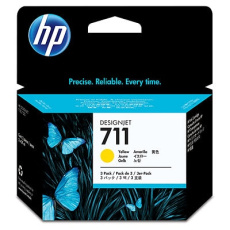 HP 711 Yellow DJ Ink Cart, 29 ml, 3-pack, CZ136A HP 711 Yellow DJ Ink Cart, 29 ml, 3-pack, CZ136A