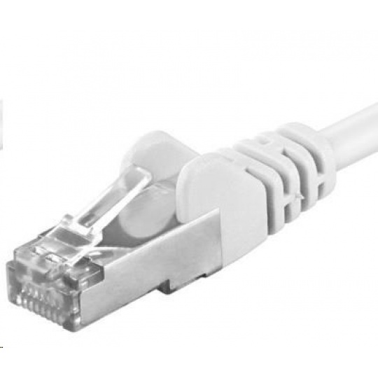 PREMIUMCORD Patch kabel CAT6a S-FTP, RJ45-RJ45, AWG 26/7 1m bílá