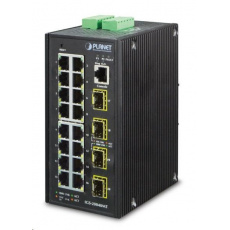 Planet IGS-20040MT, 16X 1000BASE-T, 4X SFP, DIN, IP30, -40 AŽ 75°C, WEB/SNMPV3, VLAN, IGMPV3, ESD+EFT // BAZAR Planet IGS-20040MT, 16X 1000BASE-T, 4X SFP, DIN, IP30, -40 AŽ 75°C, WEB/SNMPV3, VLAN, IGMPV3, ESD+EFT // BAZAR