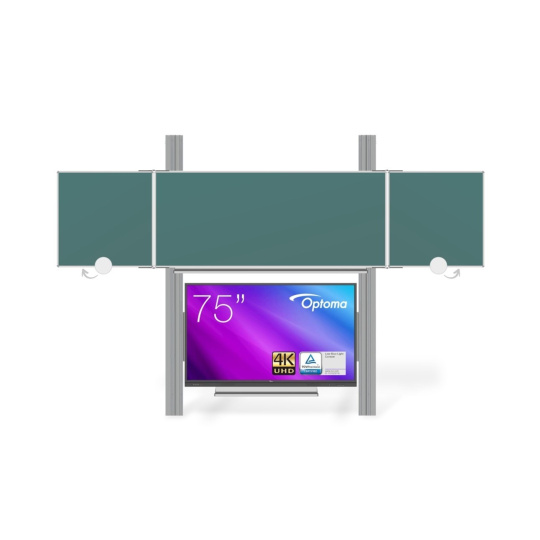 OPTOMA EKOTAB Pylon 290 s přední tabulí TRIPTYCH K 240x100 BZZZB pro LCD 75" Optoma 3751RK